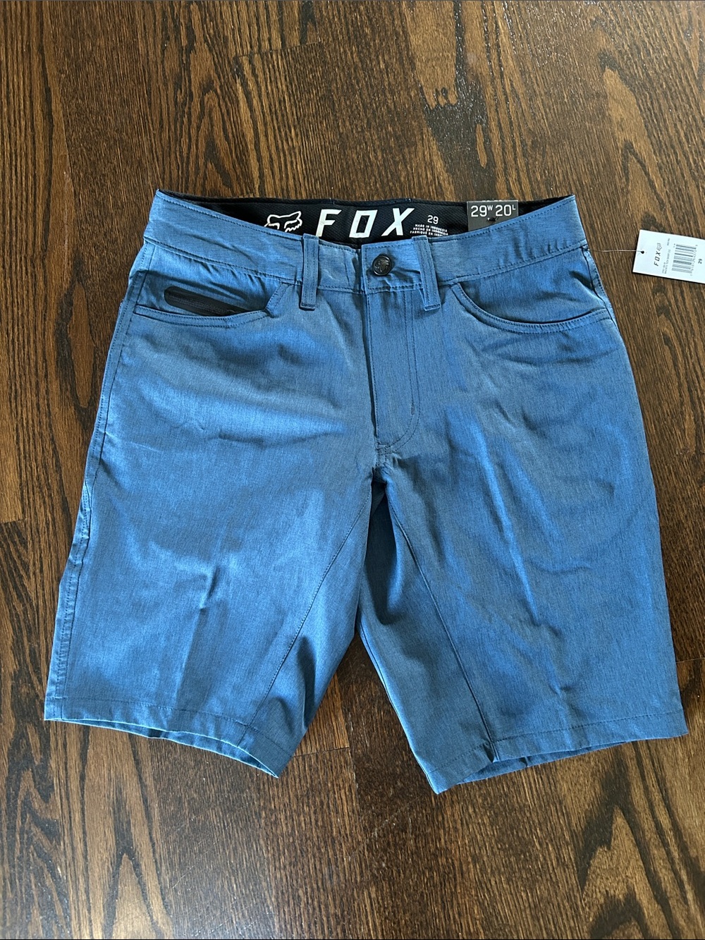 Fox Men's Slate Blue Flat-Front Performance Shorts